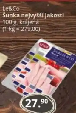 Potraviny CZ Le&Co Šunka nejvyšší jakosti nabídka