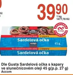 Coop hb Dle Gusta Sardelová očka s kapary ve slunečnicovém oleji nabídka
