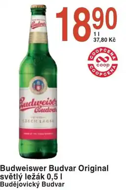Coop hb Budweiswer Budvar Original světlý ležák nabídka