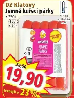 Norma DZ Klatovy Jemné kuřecí párky nabídka