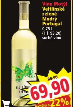 Norma Víno Motýl Veltlínské zelené Modrý Portugal nabídka