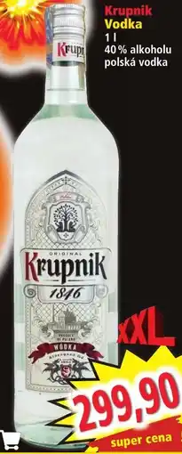 Norma Krupnik Vodka nabídka