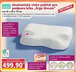 Norma Anatomický visko polštář pro podporu krku,,Ergo Dream nabídka