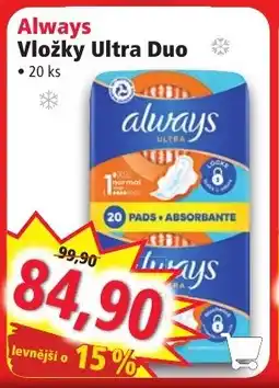 Norma Always Vložky Ultra Duo nabídka