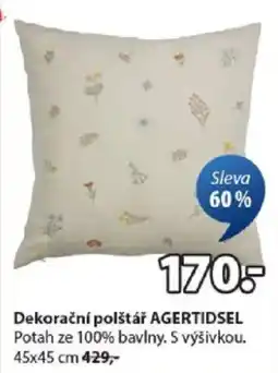 JYSK Dekorační polštář AGERTIDSEL nabídka