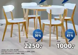 JYSK Jídelní stůl a židle JEGIND nabídka