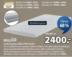 JYSK Vrchní matrace WELLPUR GULEN nabídka