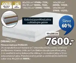 JYSK Pěnová matrace FISKELVA nabídka