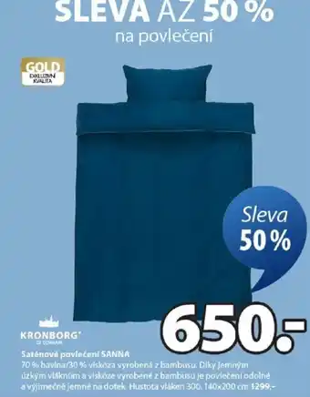 JYSK Saténové povlečení SANNA nabídka