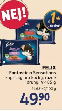 Rossmann FELIX Fantastic a Sensations kapsičky pro kočky nabídka