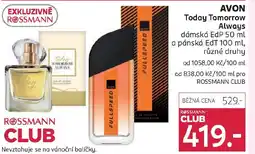 Rossmann AVON Today Tomorrow Always nabídka