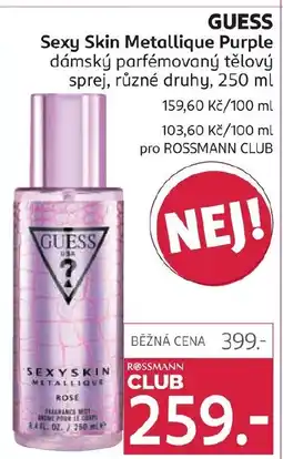 Rossmann GUESS Sexy Skin Metallique Purple nabídka