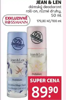 Rossmann JEAN & LEN dámský deodorant roll-on nabídka