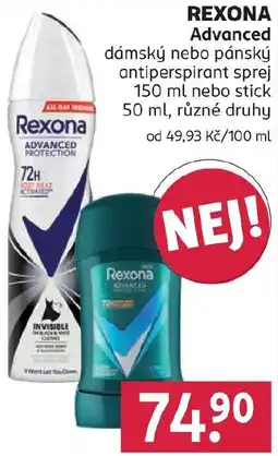 Rossmann REXONA Advanced dámský nebo pánský antiperspirant nabídka