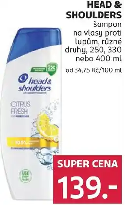 Rossmann HEAD & SHOULDERS šampon na vlasy proti lupům nabídka