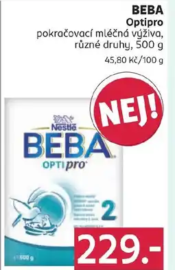 Rossmann BEBA Optipro pokračovací mléčná výživa nabídka