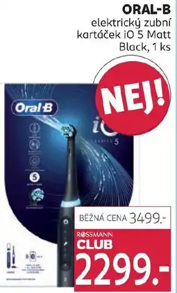 Rossmann ORAL-B elektrický zubní kartáček iO 5 Matt Black nabídka