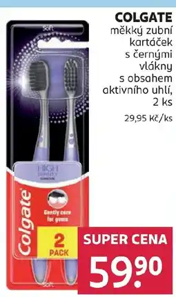 Rossmann COLGATE měkký zubní kartáček s černými vlákny s obsahem aktivního uhlí nabídka
