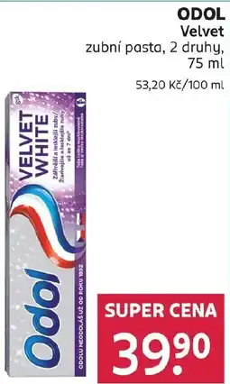 Rossmann ODOL Velvet zubní pasta nabídka
