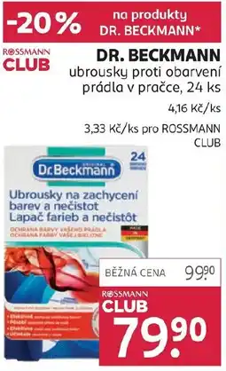 Rossmann DR. BECKMANN ubrousky proti obarvení prádla v pračce nabídka