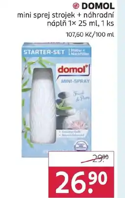 Rossmann DOMOL mini sprej strojek + náhradní náplň nabídka