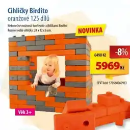 SEVT Cihličky Birdito oranžové 125 dílů nabídka