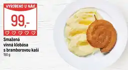 Globus Smažená vinná klobása s bramborovou kaší nabídka