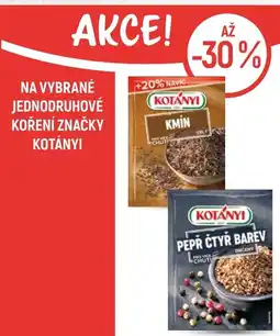 Globus Na vybrané jednodruhové koření značky kotányi nabídka