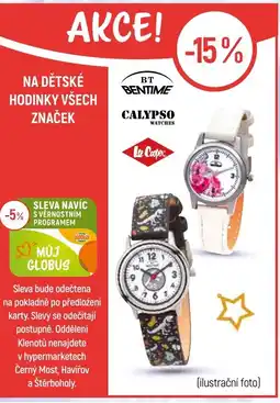 Globus Na dětské hodinky všech značek nabídka
