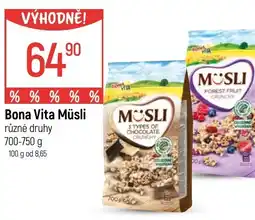 Globus Bona Vita Müsli nabídka