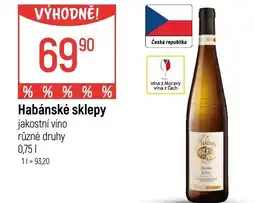 Globus Habánské sklepy jakostní víno nabídka