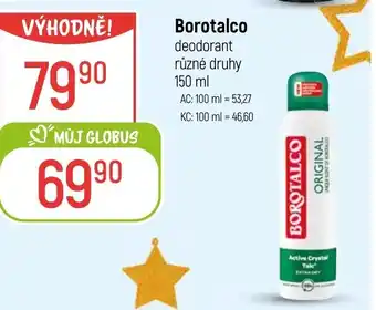 Globus Borotalco deodorant nabídka
