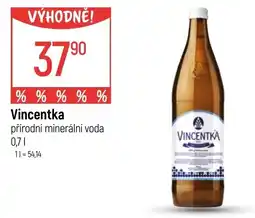 Globus Vincentka přírodní minerální voda nabídka