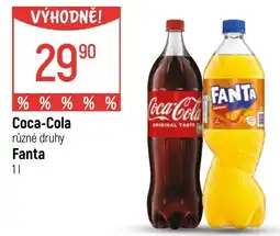 Globus Coca-Cola různé druhy Fanta nabídka