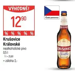 Globus Krušovice Královské nealkoholické pivo nabídka
