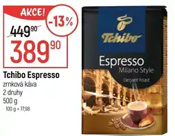 Globus Tchibo Espresso zrnková káva nabídka