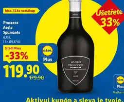 Lidl Prosecco asolo spumante nabídka