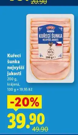 Lidl Kuřecí šunka nejvyšší jakosti nabídka