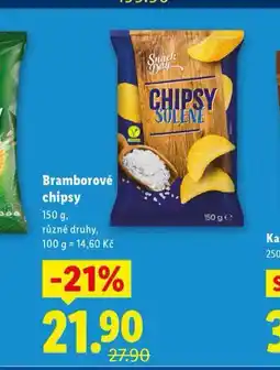 Lidl Bramborové chipsy nabídka