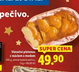 Lidl Vánoční pletenec s máslem a medem nabídka