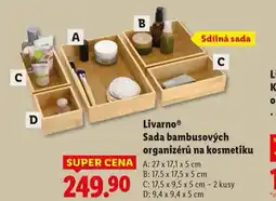 Lidl Sada bambusových organizérů na kosmetiku nabídka