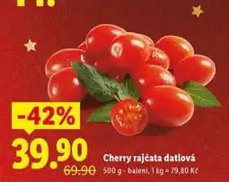 Lidl Cherry rajčata datlová nabídka