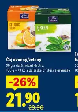Lidl Čaj ovocný / zelený nabídka