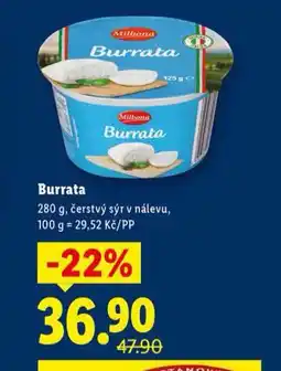 Lidl Burrata nabídka