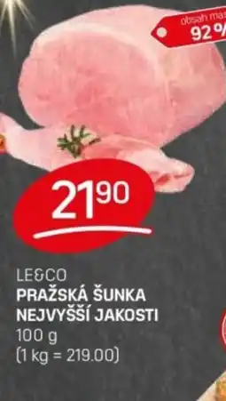 Flop LE&CO Pražská šunka nejvyšší jakosti nabídka
