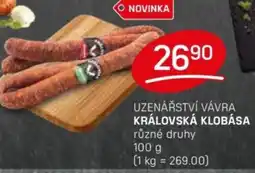 Flop Uzenářství vávra Královská klobása nabídka
