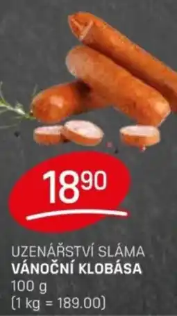 Flop Uzenářství sláma Vánoční klobása nabídka