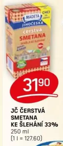 Flop MADETA Jč čerstvá smetana ke šlehání 33% nabídka