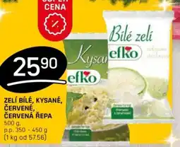 Flop Zelí bílé, kysané, červené, červená řepa nabídka