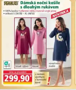 Norma Dámská noční košile s dlouhým rukávem nabídka